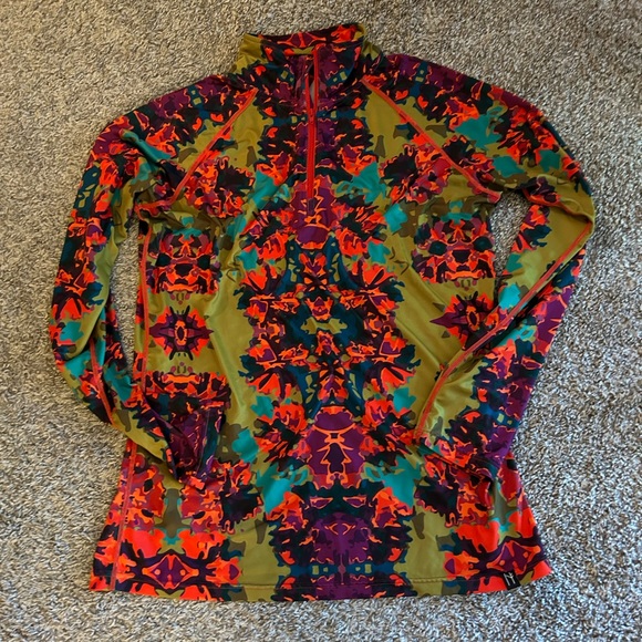 Neve Tops Neve Base Layer Top Floral Querer Neck Zipper Poshmark